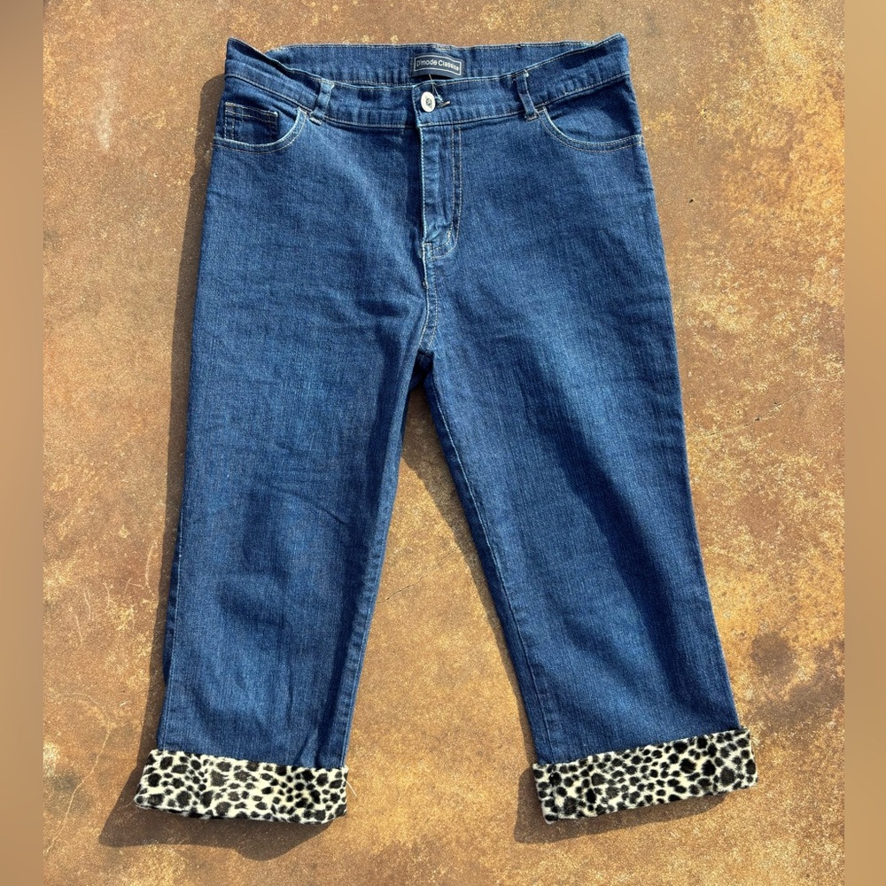 Y2k navy blue leopard print